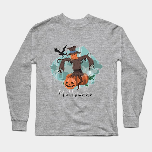 halloween scary pumpkin Long Sleeve T-Shirt by sayed20